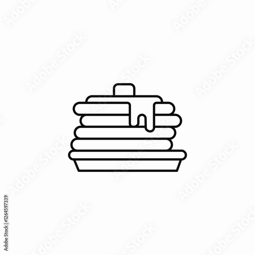 pancakes icon vector sign