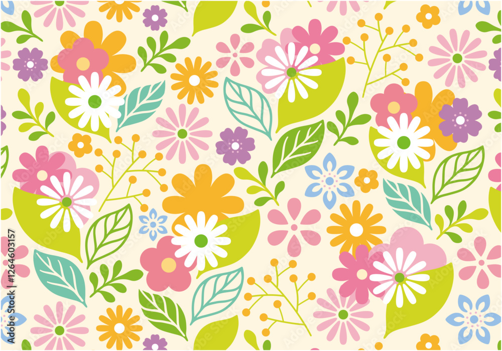 custom made wallpaper toronto digital花 花柄 グラフィックパターン イラスト