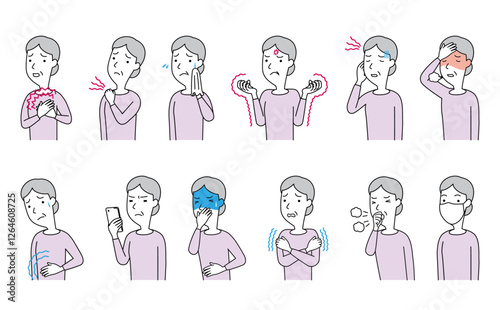 高齢女性の様々な症状 セット