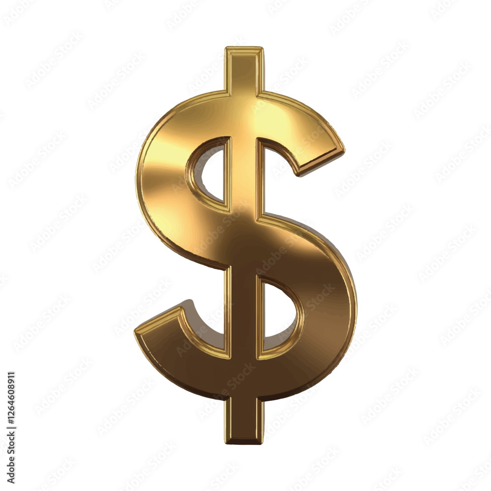Doller 3D logo vector illustration