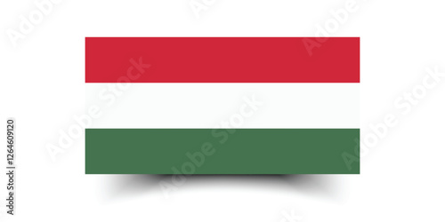 Hungary flag official colors and proportion digital vector illustration.