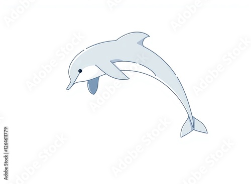 an image of a dolphin jumping out of the water, there is a dolphin that is jumping up and down photo