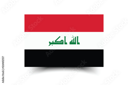 Iraq flag official colors and proportion digital vector illustration. 