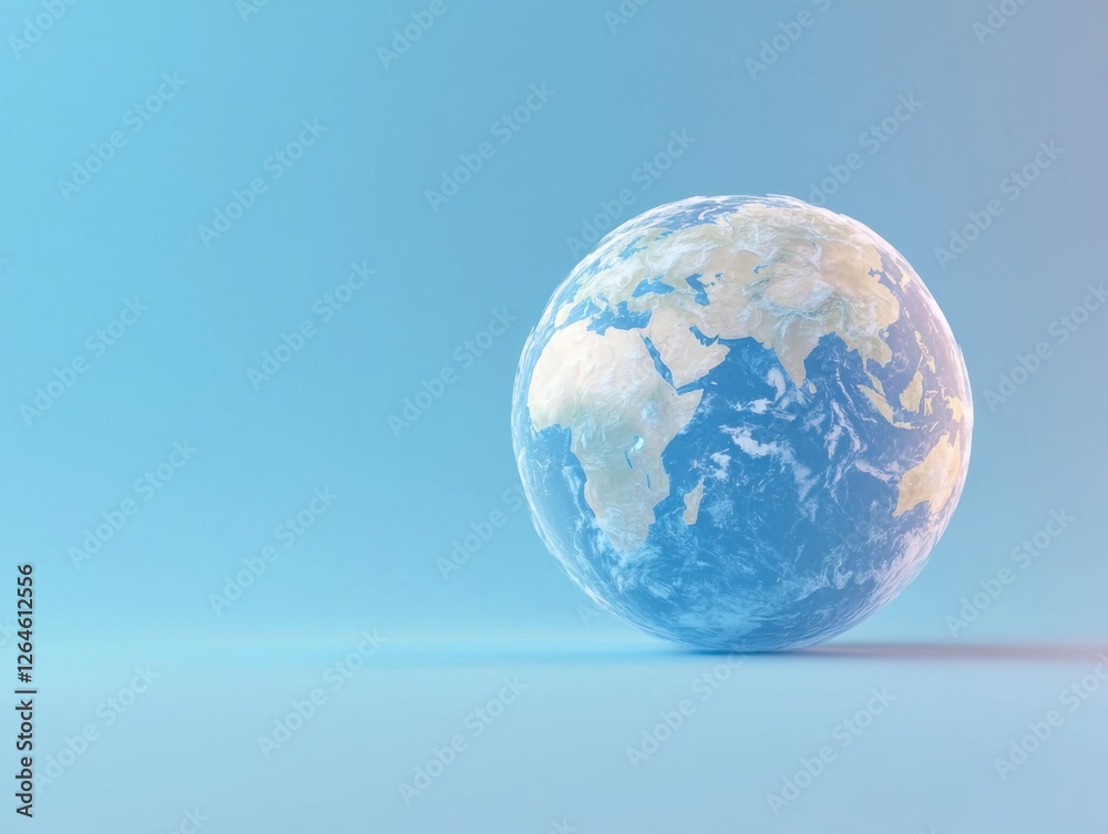 Global perspective on earth a stunning visual representation digital art blue background abstract concept