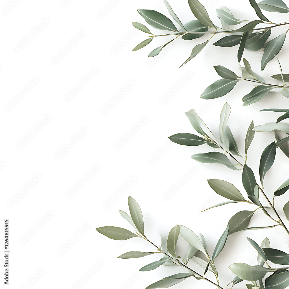 Naklejka premium flowers and leaves in pictures illustrator2D