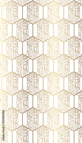 Elegant Golden Geometric Pattern Background