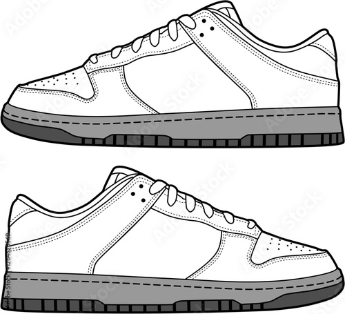 vector illustration shoes low grey
