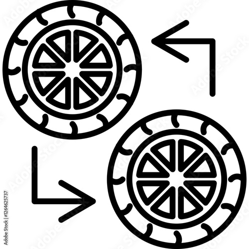 Tyres Wheel Exchange Icon