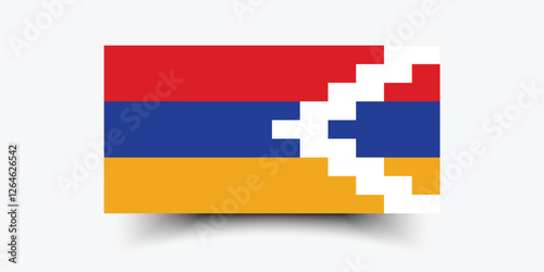 Artsakh flag official colors and proportion digital vector illustration.
