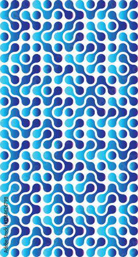 Modern Contemporary Biophysical Inspired Blue Cell Background