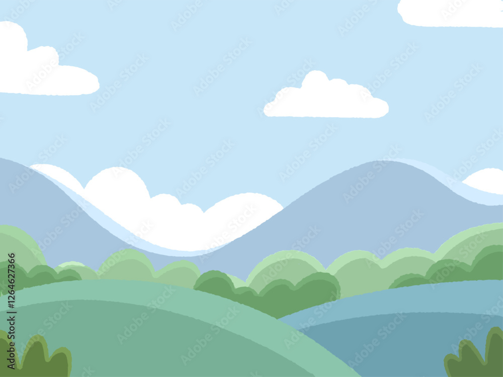 cute colorful flat illustration of nature background and landscape for daycare and nursery wallpaper cute colorful flat illustration of nature background and landscape for daycare and nursery wallpaper