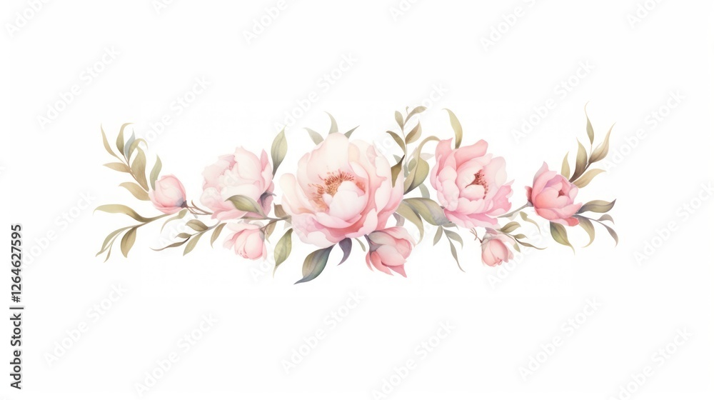 Naklejka premium Peonies pattern flower plant.