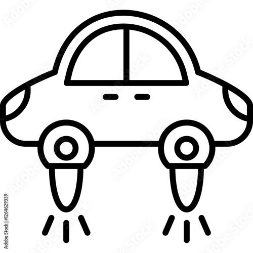 Fotografie Flying Car Icon