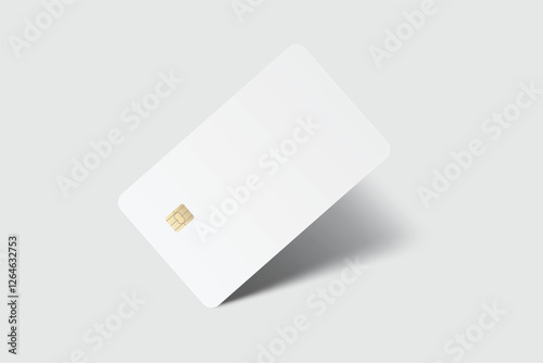 Vector realistic plastic credit card templates. Blank debit card with chip card on background. Mockup empty design for online business and finance, technology payment, digital payment concept.
