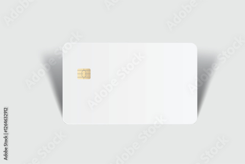 Vector realistic plastic credit card templates. Blank debit card with chip card on background. Mockup empty design for online business and finance, technology payment, digital payment concept.

