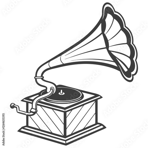 gramophone isolated on white background