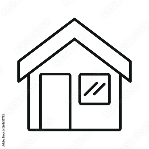 Home line icon editable stroke house vector sign for real estate marketing home improvement projects digital interfaces websites apps print materials