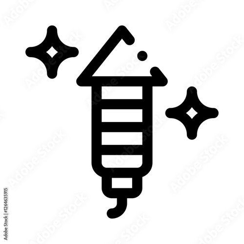 fireworks line icon