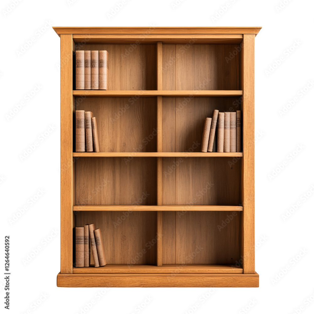 Elegant floor-to-ceiling bookcase in modern room Elegant floor-to-ceiling bookcase in modern room