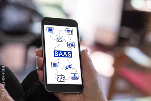 Saas concept on a smartphone
