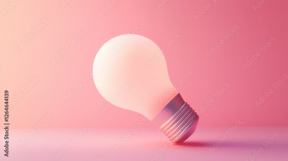 Glowing Abstract Light Bulb, Soft illumination with gentle contours, minimalistic design, evoking modern elegance and creativity Glowing Abstract Light Bulb, Soft illumination with gentle contours, minimalistic design, evoking modern elegance and creativity
