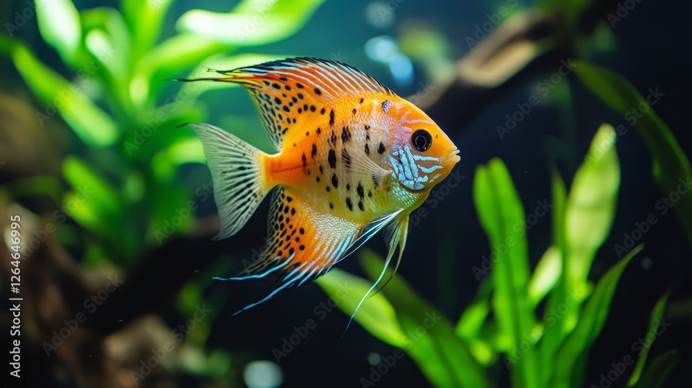 Vibrant Fish in a Lush Aquarium Setting Vibrant Fish in a Lush Aquarium Setting