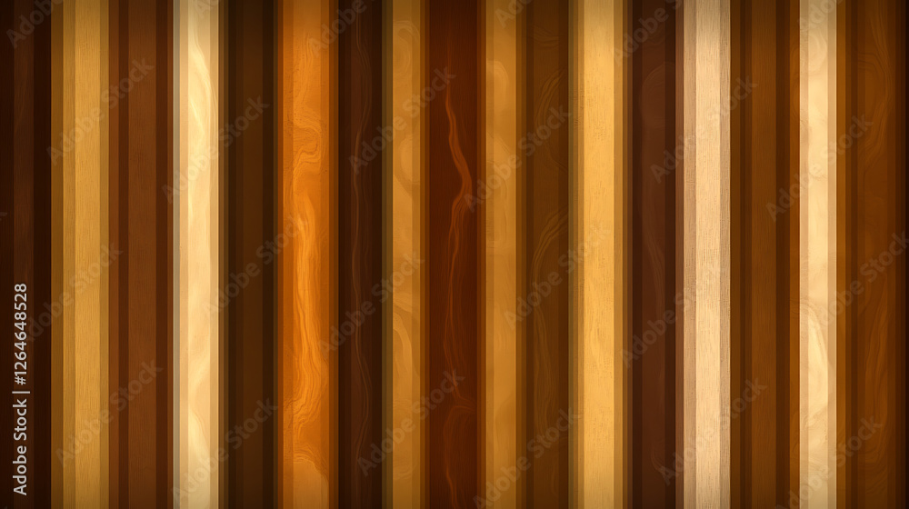 Obraz premium Wood Panels in Earth Tones with a Smooth Grain Texture for Interior Design Backgrounds and Visuals