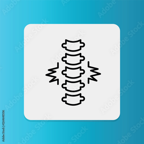 Spinal Injury icon.  Editable stroke. Vector illustration.