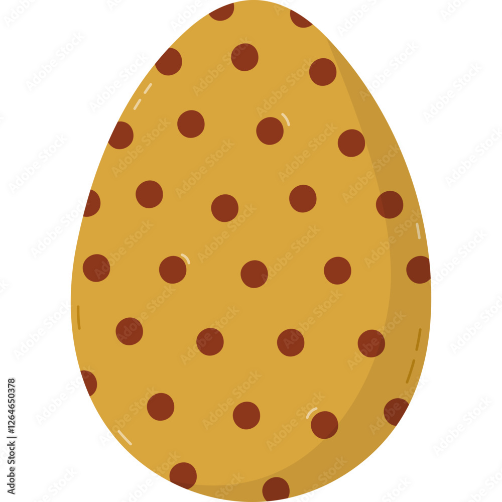 Lovely cartoon painted egg with polka dot pattern for Easter egg hunt. Trendy hand drawn clipart for celebrating religious holiday. Easter spring doodle isolated on white for design, card, banner. Lovely cartoon painted egg with polka dot pattern for Easter egg hunt. Trendy hand drawn clipart for celebrating religious holiday. Easter spring doodle isolated on white for design, card, banner.