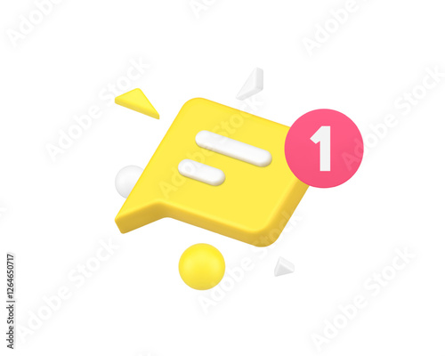 New comment incoming chat message social network communication 3d icon realistic vector illustration. Live post story discussion followers internet notification web texting chatting
