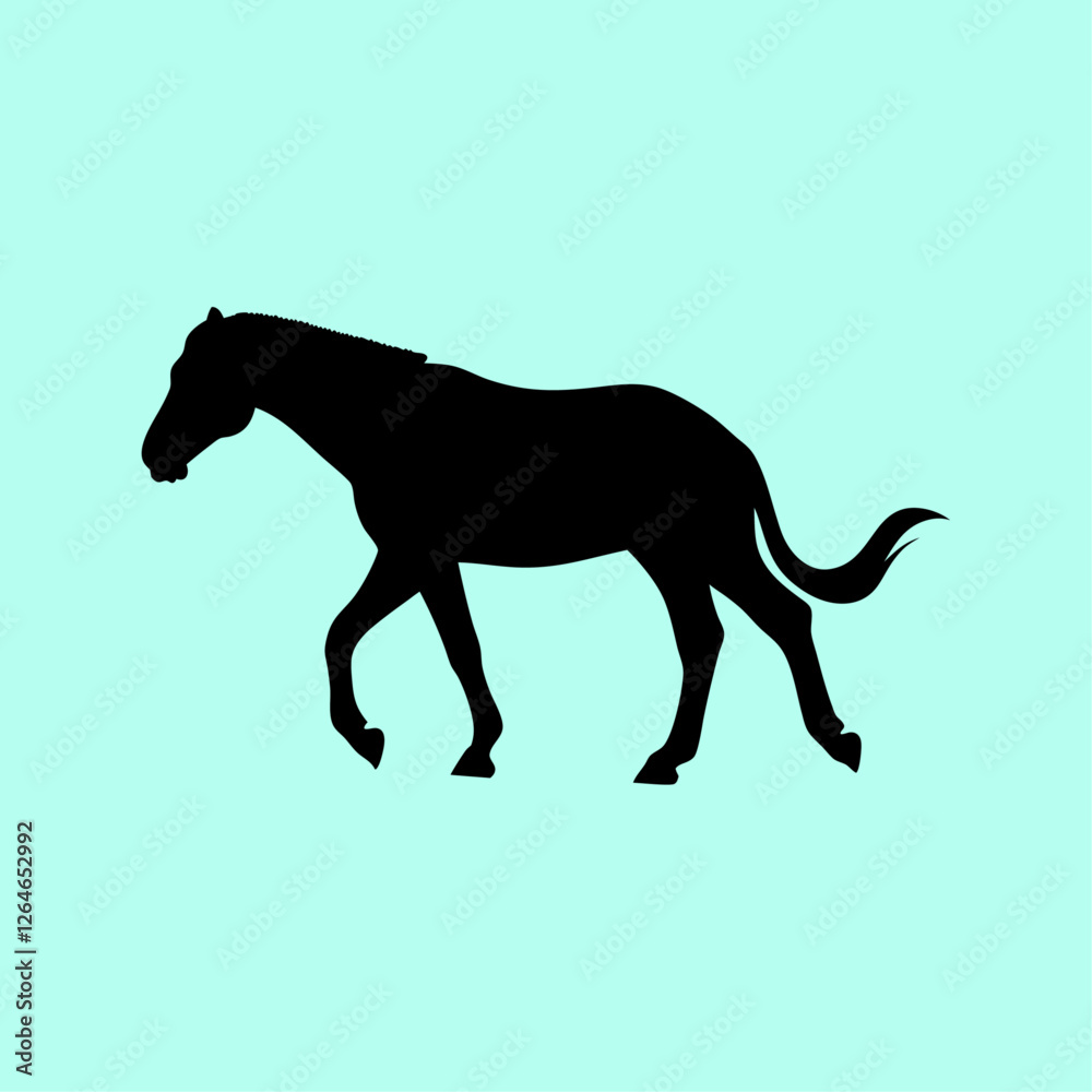 Majestic Galloping Horse Silhouette - Wild Stallion Art Majestic Galloping Horse Silhouette - Wild Stallion Art