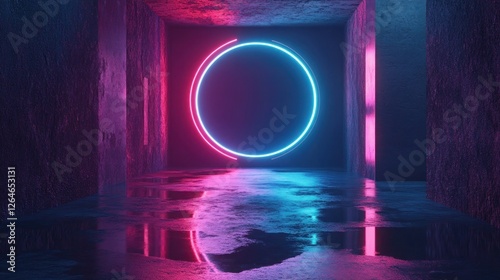 Futuristic Flow Glowing Waves in Purple and Blue, Dynamic Elegance Modern Dark Abstract Background, Radiant Technology Shiny Lines and Abstract Waves