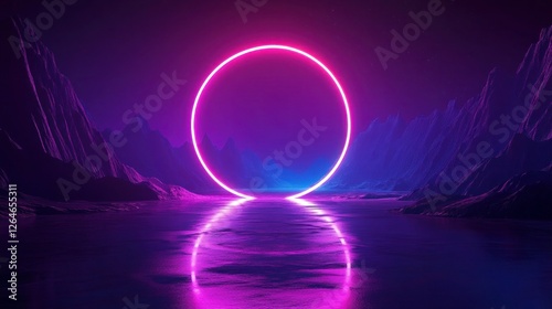 Futuristic Flow Glowing Waves in Purple and Blue, Dynamic Elegance Modern Dark Abstract Background, Radiant Technology Shiny Lines and Abstract Waves