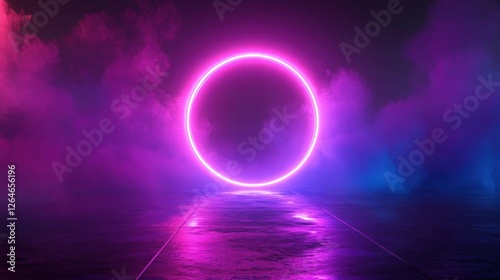 Futuristic Flow Glowing Waves in Purple and Blue, Dynamic Elegance Modern Dark Abstract Background, Radiant Technology Shiny Lines and Abstract Waves