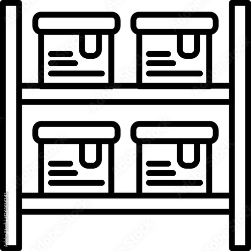 Boxes Shelf Icon