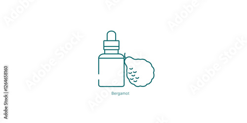 Fresh Bergamot Uplifting Citrus Notes Vector Icon