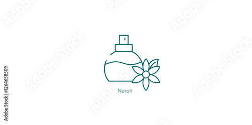 Citrusy Neroli Floral Aromatic Essence Vector Icon
