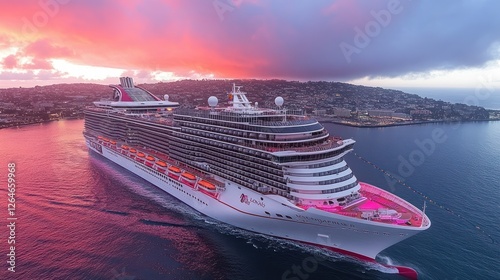 Majestic Cruise Ship at Sunset