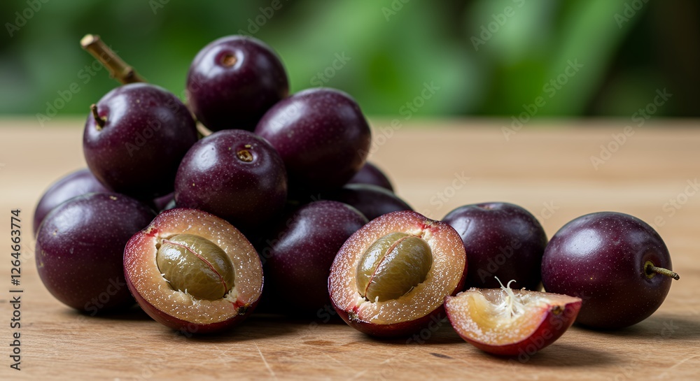 Fototapeta premium Organic Java Plum (Duhat/Lomboy), Syzygium Cumini Fruit