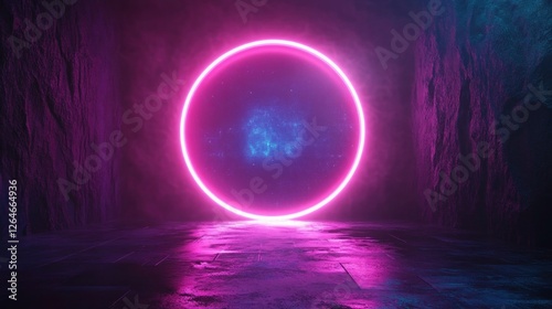 Futuristic Flow Glowing Waves in Purple and Blue, Dynamic Elegance Modern Dark Abstract Background, Radiant Technology Shiny Lines and Abstract Waves