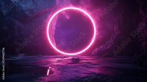 Futuristic Flow Glowing Waves in Purple and Blue, Dynamic Elegance Modern Dark Abstract Background, Radiant Technology Shiny Lines and Abstract Waves