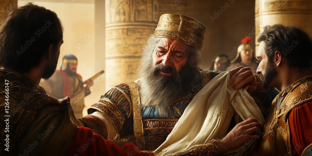 Fototapeta premium King Jehoshaphat's Triumph: Prayer, Praise, and Divine Victory