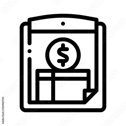 expense tracker line icon