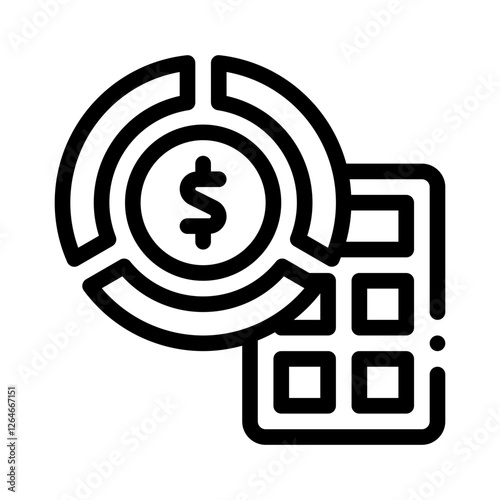 expense tracker line icon