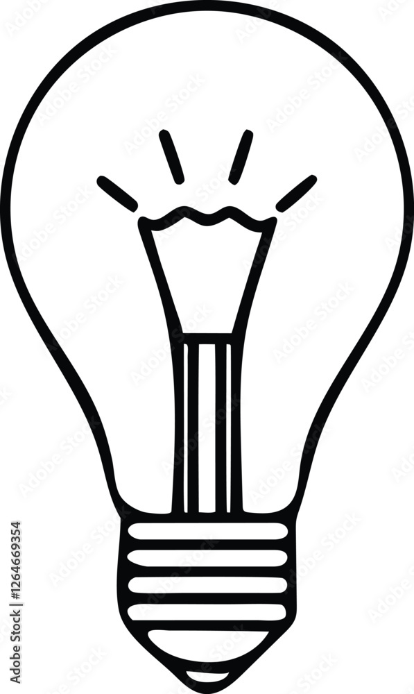 Silhouette vector of bulb light Silhouette vector of bulb light