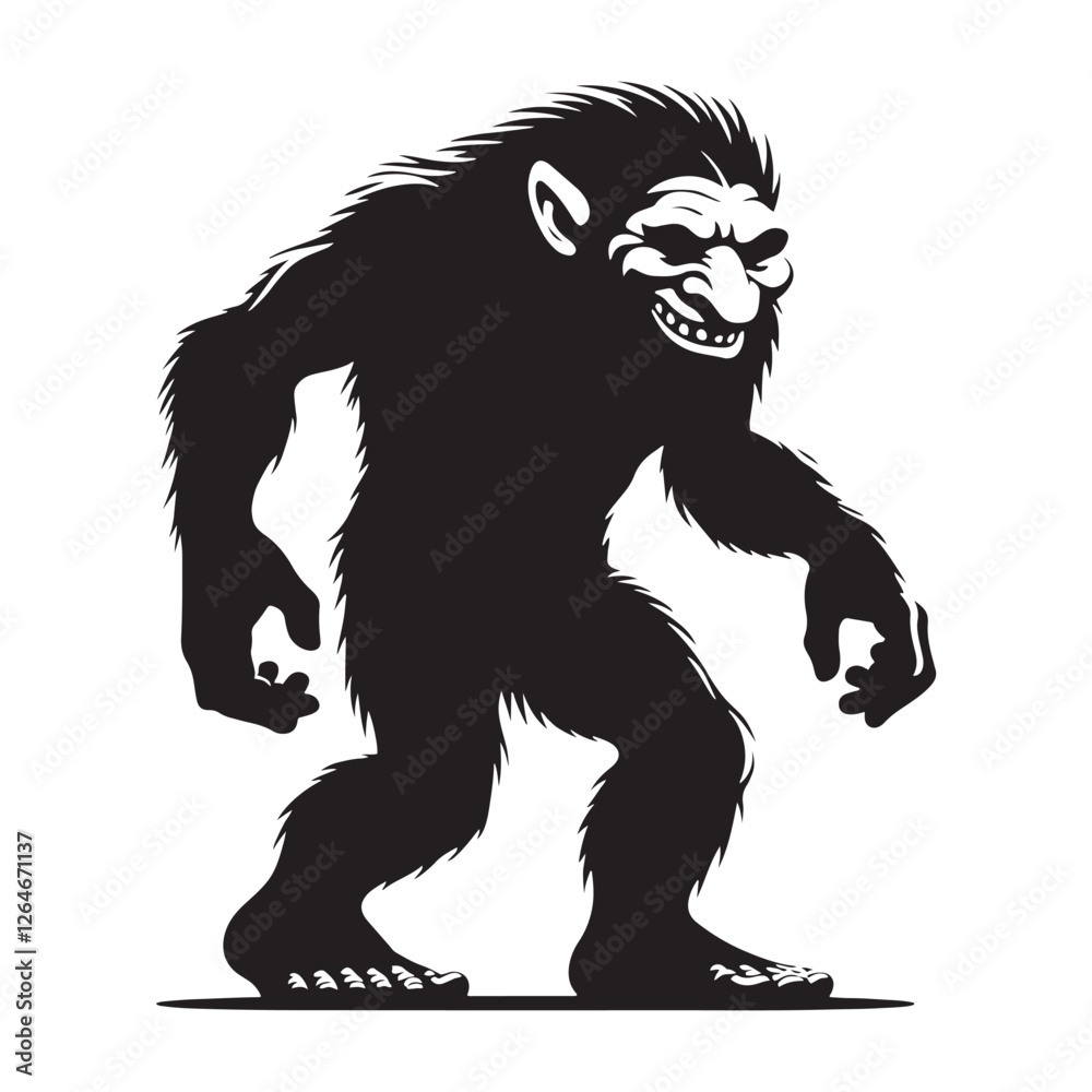 Troll silhouette symbolizing the mythical creatures of ancient tales - Troll illustration - Troll vector - mythical creature silhouette
Troll silhouette symbolizing the mythical creatures of ancient tales - Troll illustration - Troll vector - mythical creature silhouette