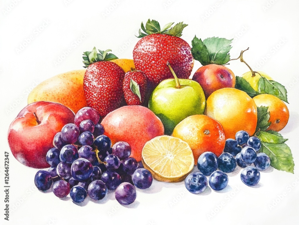 Fruit still life on table Fruit still life on table