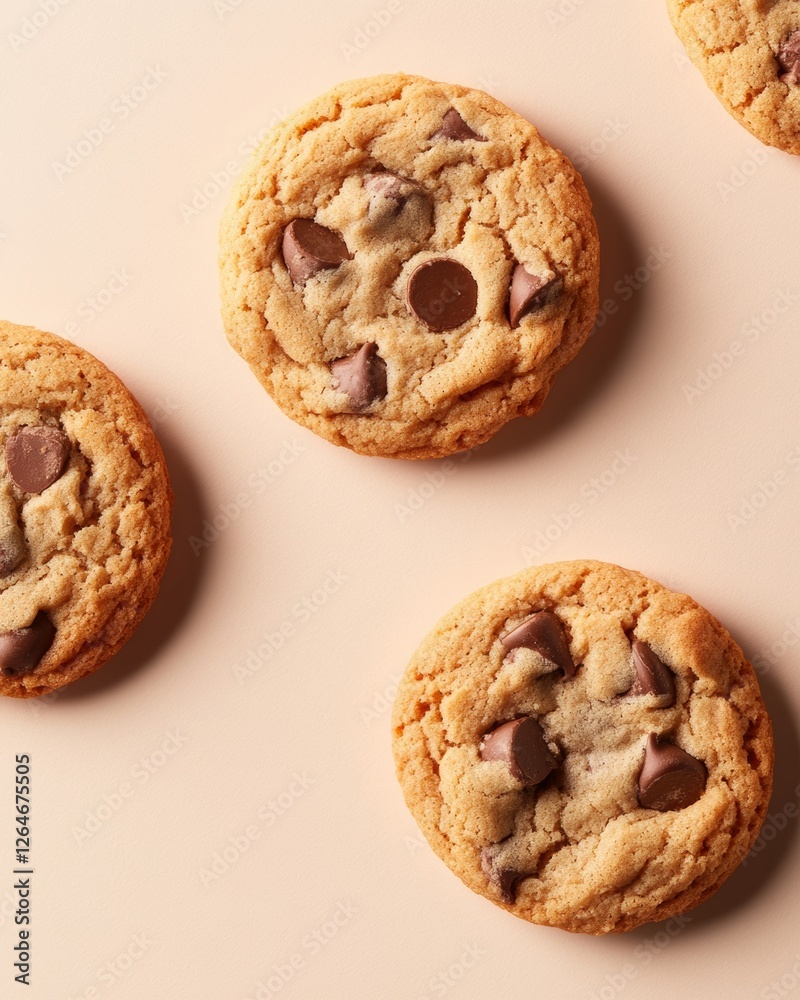 Minimalist Artisan Cookie Display Chocolate Chip Cookies on Neutral Canvas - Gourmet Bakery Visuals and Homemade Nostalgia for Culinary Marketing and Food Promotion Minimalist Artisan Cookie Display Chocolate Chip Cookies on Neutral Canvas - Gourmet Bakery Visuals and Homemade Nostalgia for Culinary Marketing and Food Promotion