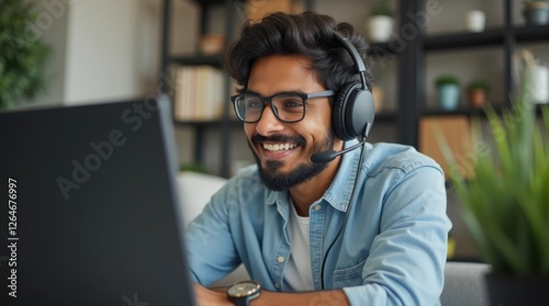 Young Indian Professional Leading a Virtual Team Meeting
