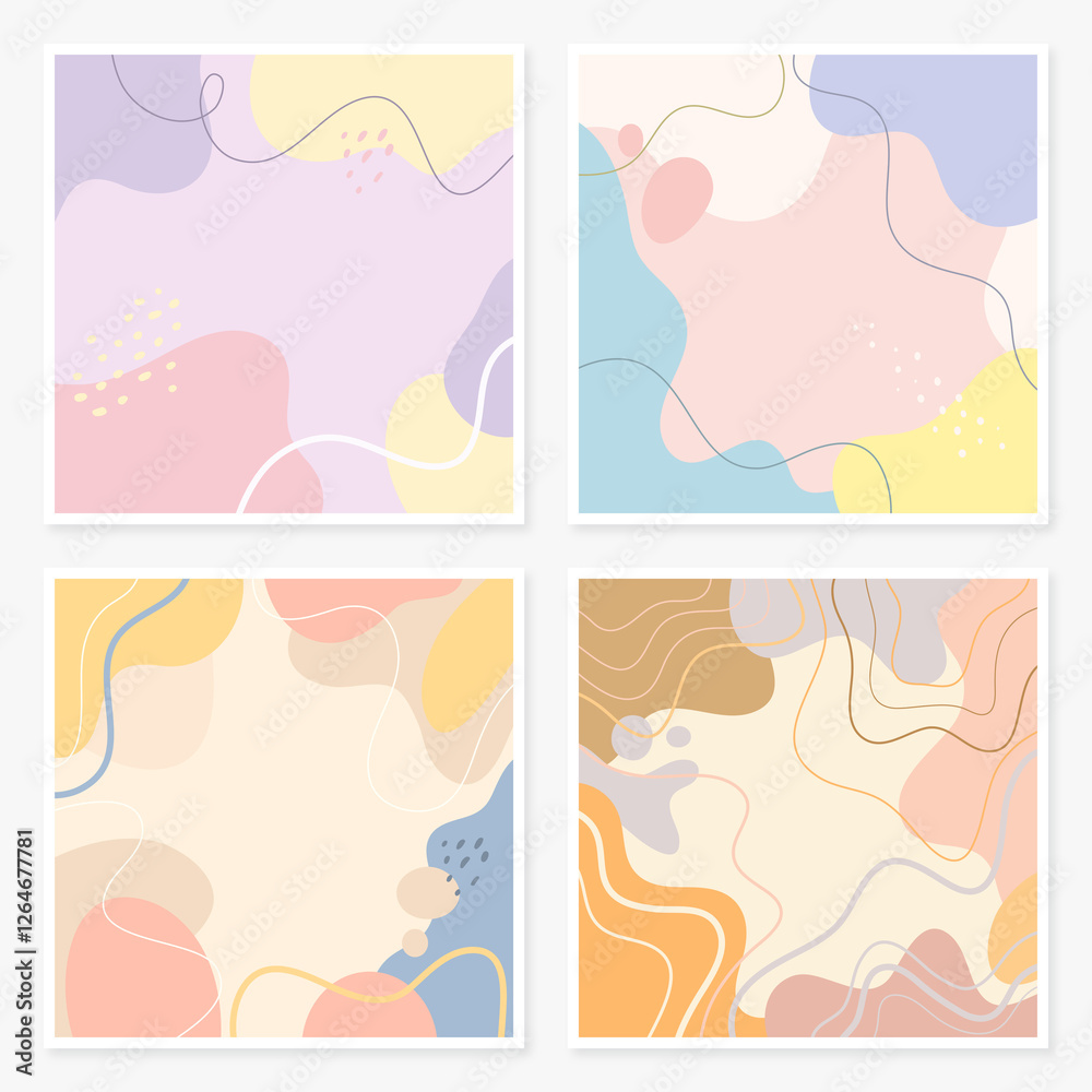 Hand drawn abstract color art background design. Banner and cover wallpaper.